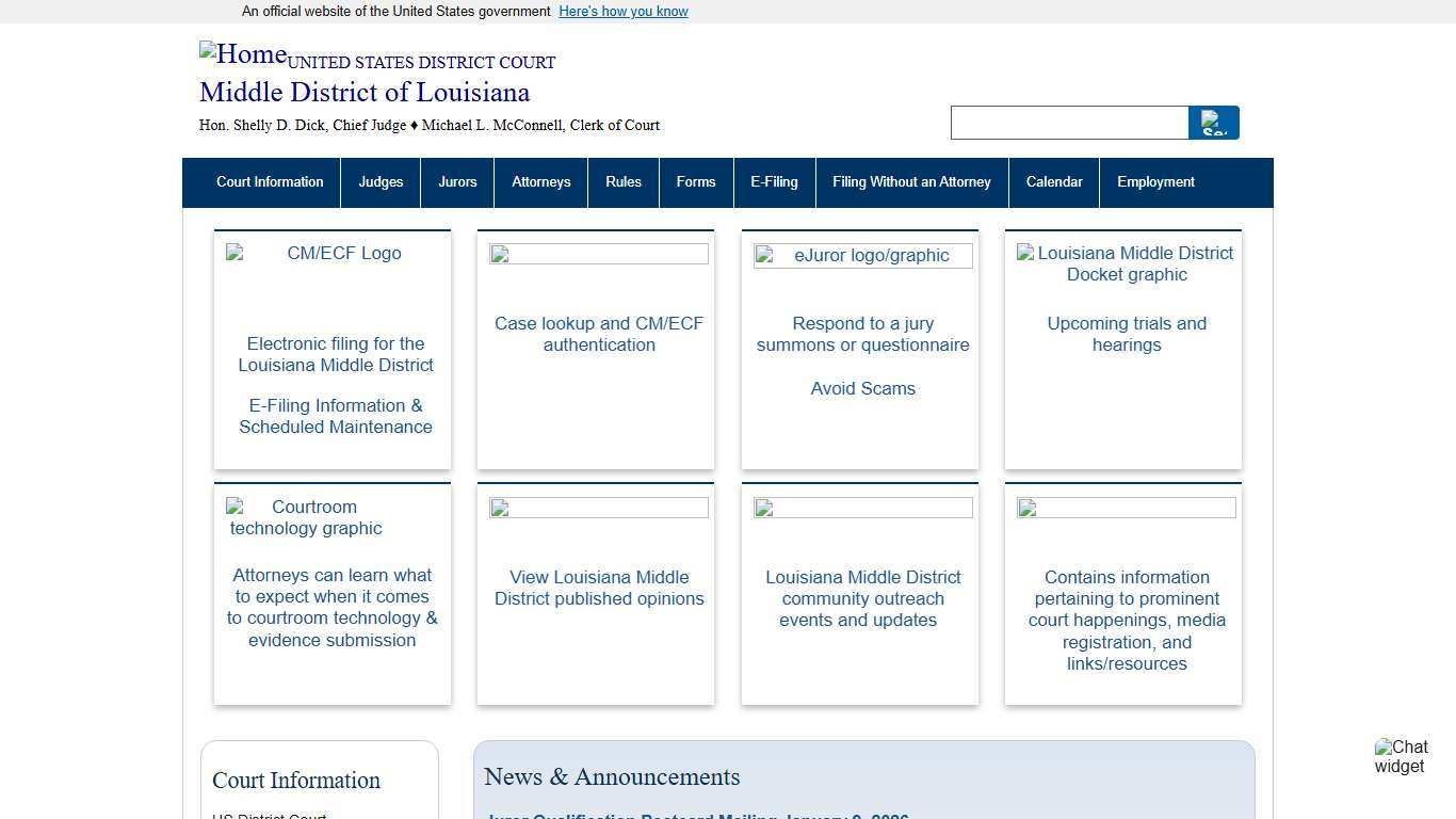 Home Middle District of Louisiana